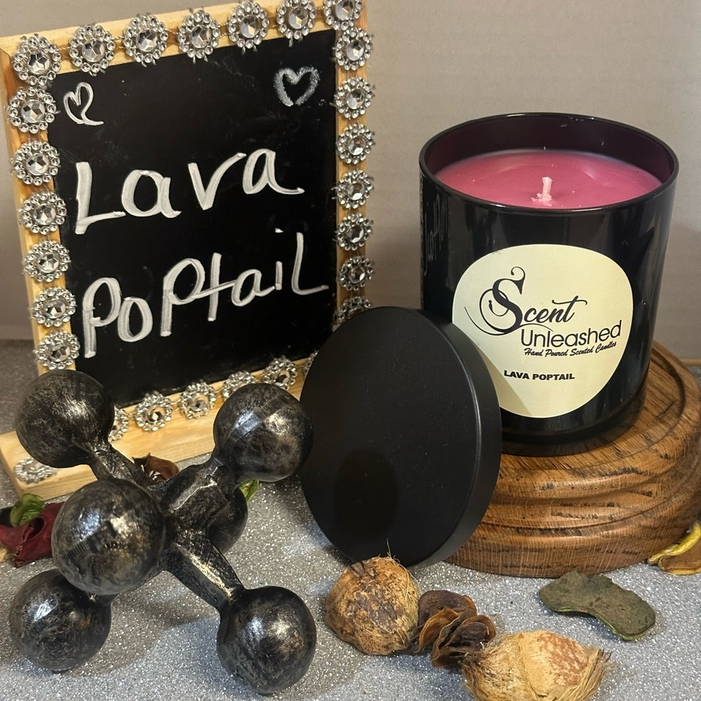 LAVA POPTAIL,DISCONTINUED SCENT UNLEASHED LLC LUXURY HAND POURED SCENTED CANDLES